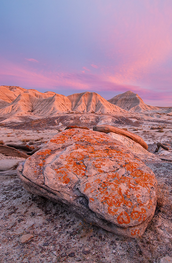 Landscape photograph of Toadstool Geologic Park in western Nebraska at sunrise with beautiful clouds. - Nebraska Photography