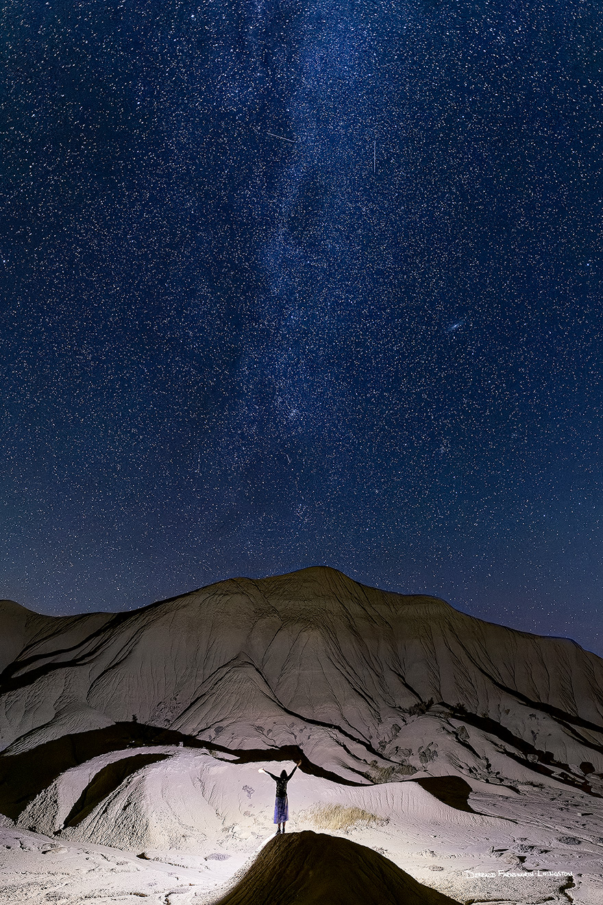 Landscape photograph of Toadstool Geologic Park in western Nebraska under the stars. - Nebraska Picture