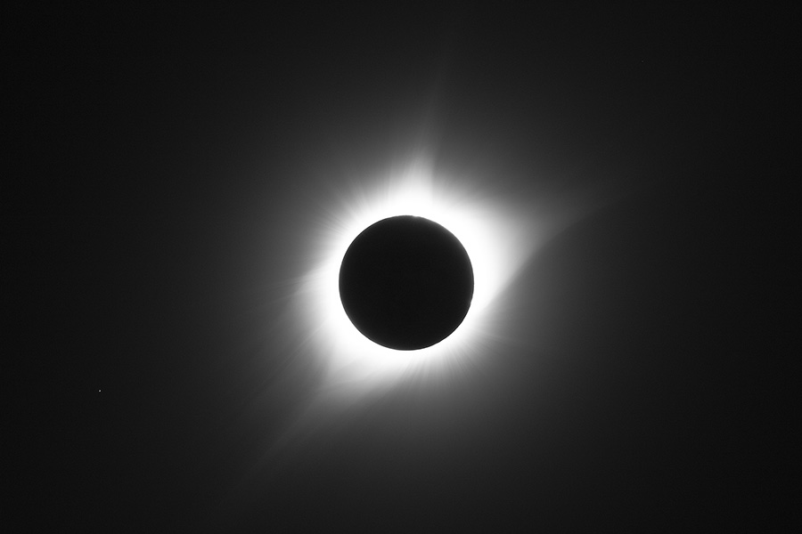 This is one of nature's most awe-inspiring shows, the total solar eclipse.  Totality captured over Agate Fossil Beds National Monument in Northwestern Nebraska on a clear, beautiful day.  Also known as the Eclipse of the Century. - Agate Fossil Beds NM Photography