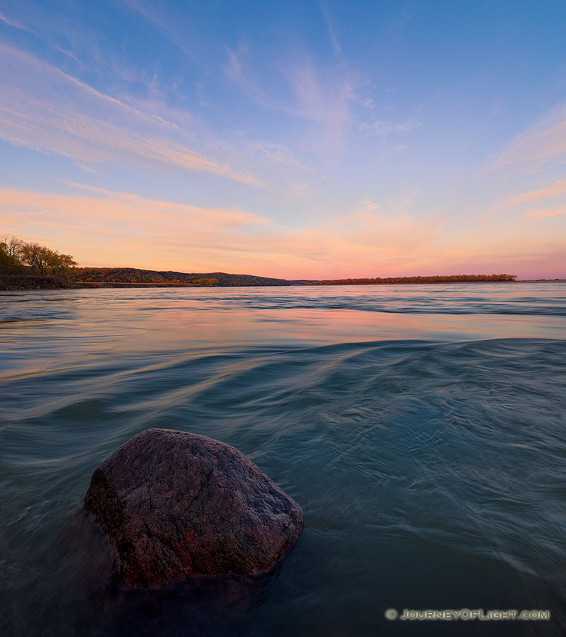 The unchannelized Missouri River flows past the northern addition of Ponca State Park in Dixon County. - Nebraska Photography