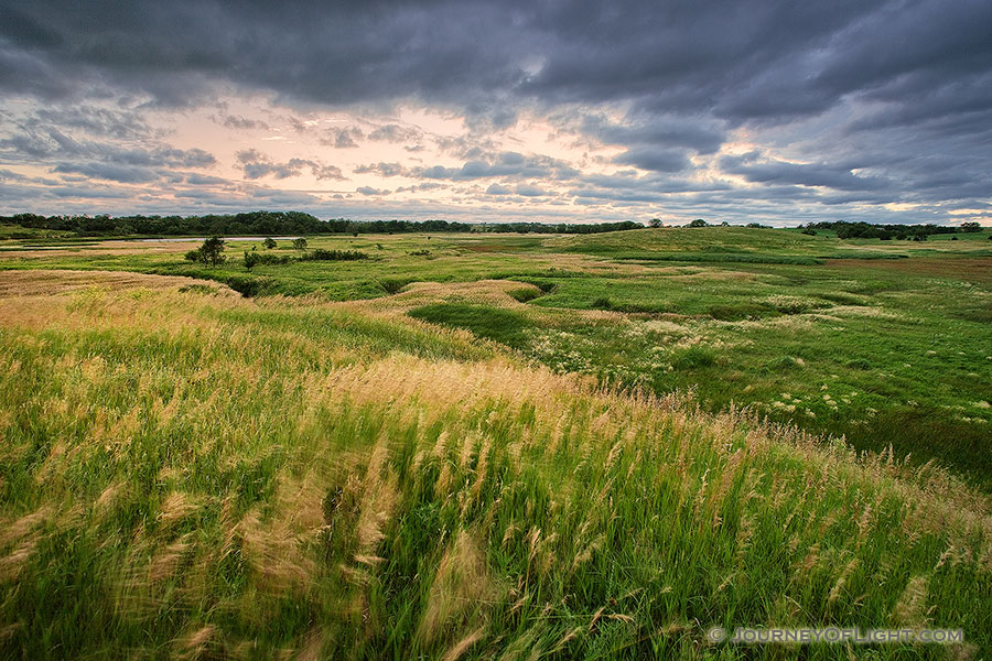 Twilight descends on the Little Salt Fork Marsh near Raymond, Nebraska. - Nebraska Photography