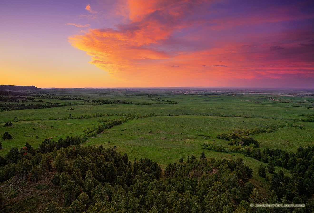 In the extreme Northwestern edge of Nebraska from high on the pine ridge escarpment looking northwest toward the Wyoming border. - Nebraska Picture