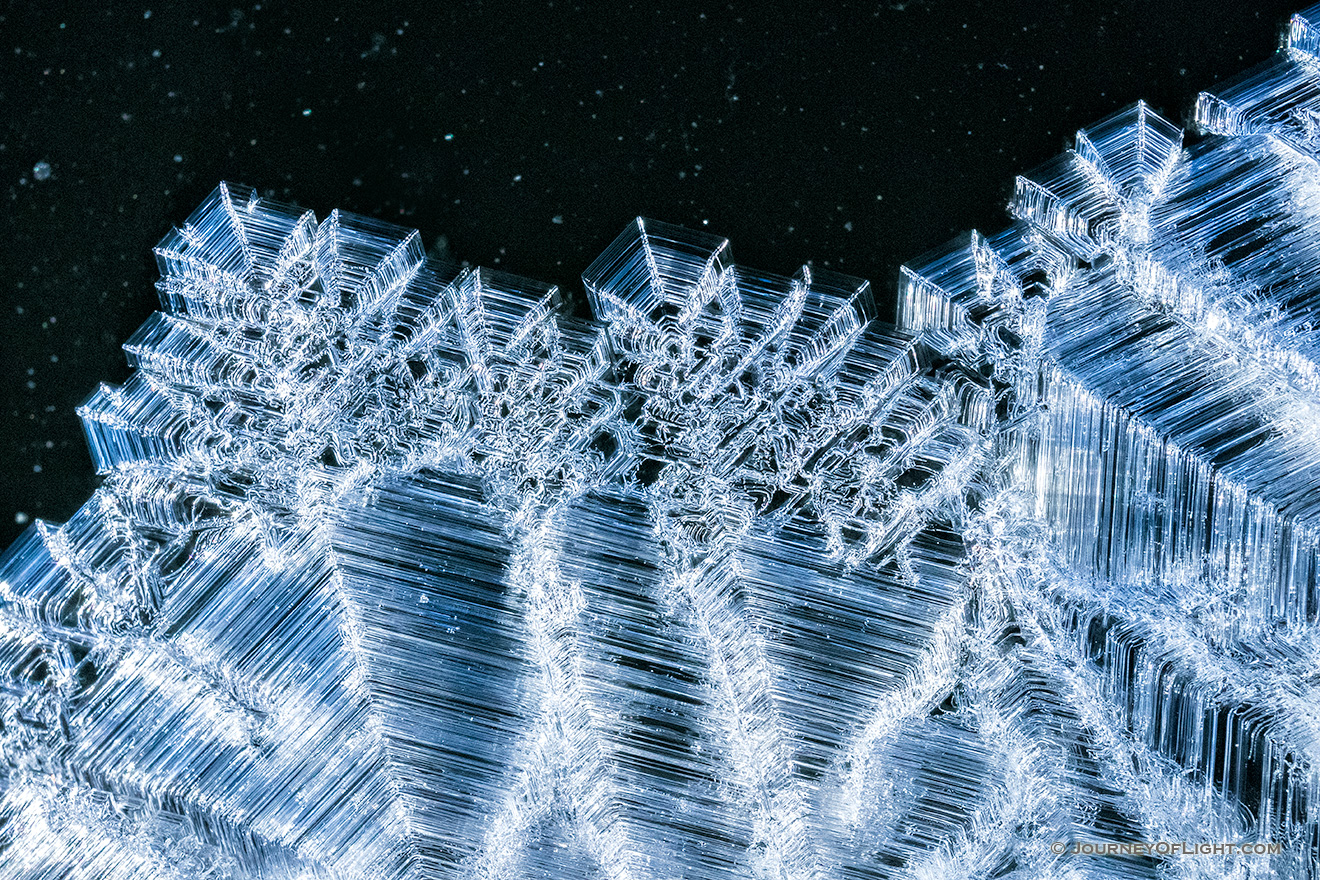 On a frigid winter day crystals form on Lake Wehrspann at Chalco Hills Recreation Area in eastern Nebraska. - Nebraska Picture