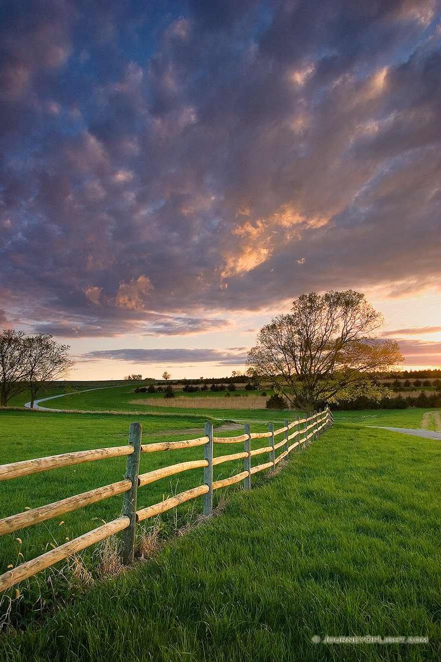 Sunset at Mahoney State Park near Ashland, Nebraska.  Eugene T. Mahoney State Park overlooks the picturesque valley of the Platte River near Ashland in southeast Saunders County.  - Mahoney SP Picture