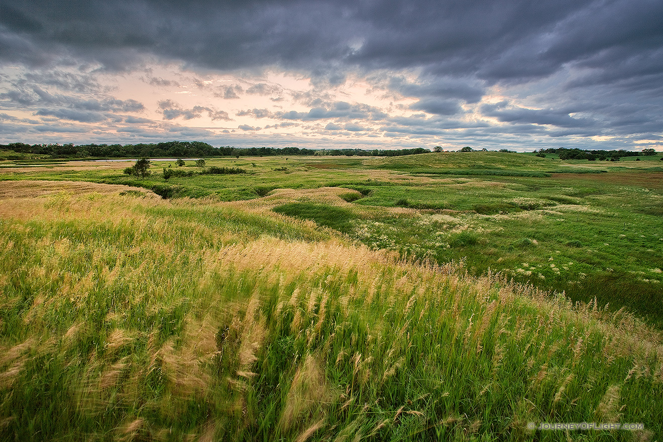 Twilight descends on the Little Salt Fork Marsh near Raymond, Nebraska. - Nebraska Picture