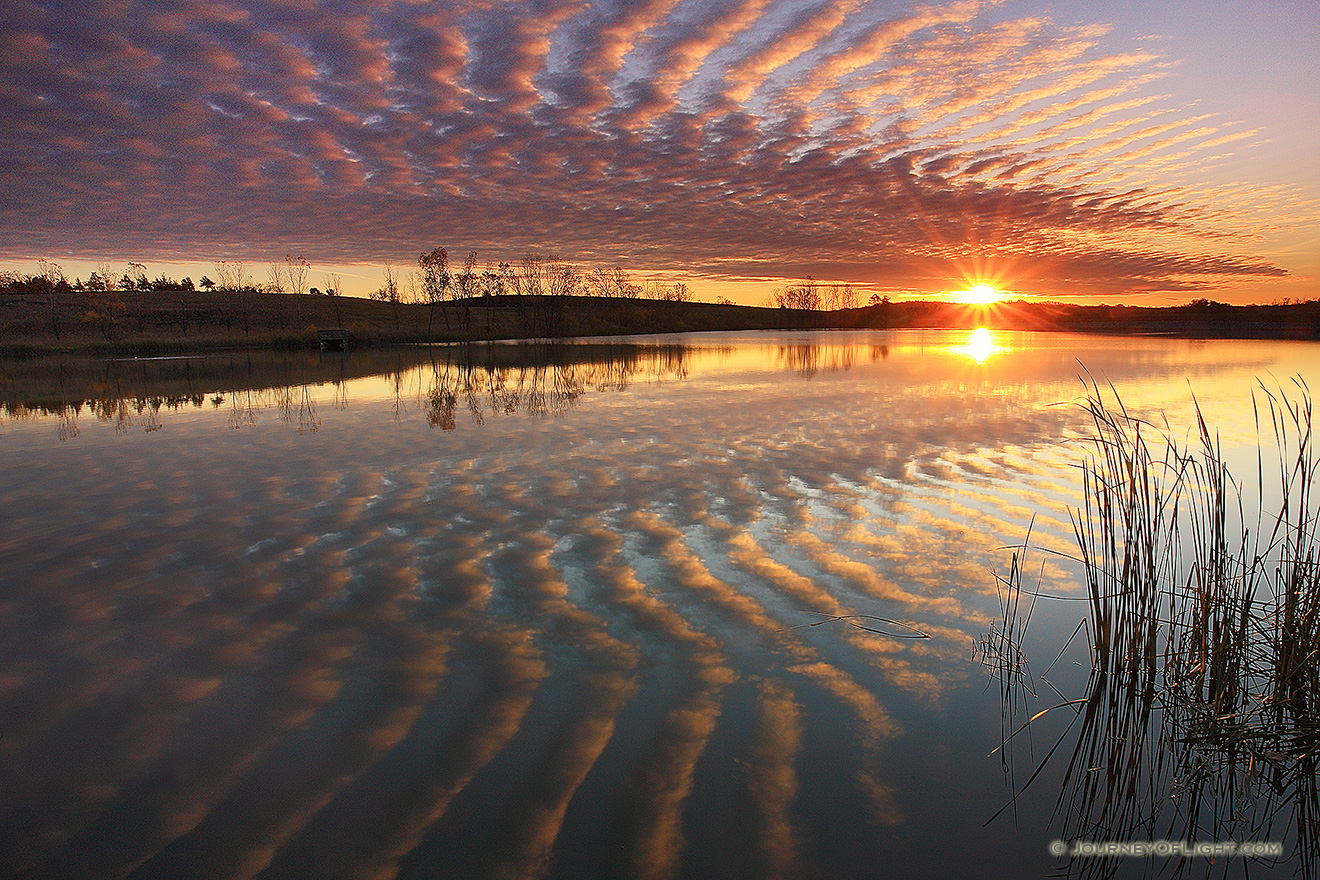 Qwest Lake at Mahoney State Park at sunrise on a cool November morning. - Mahoney SP Picture