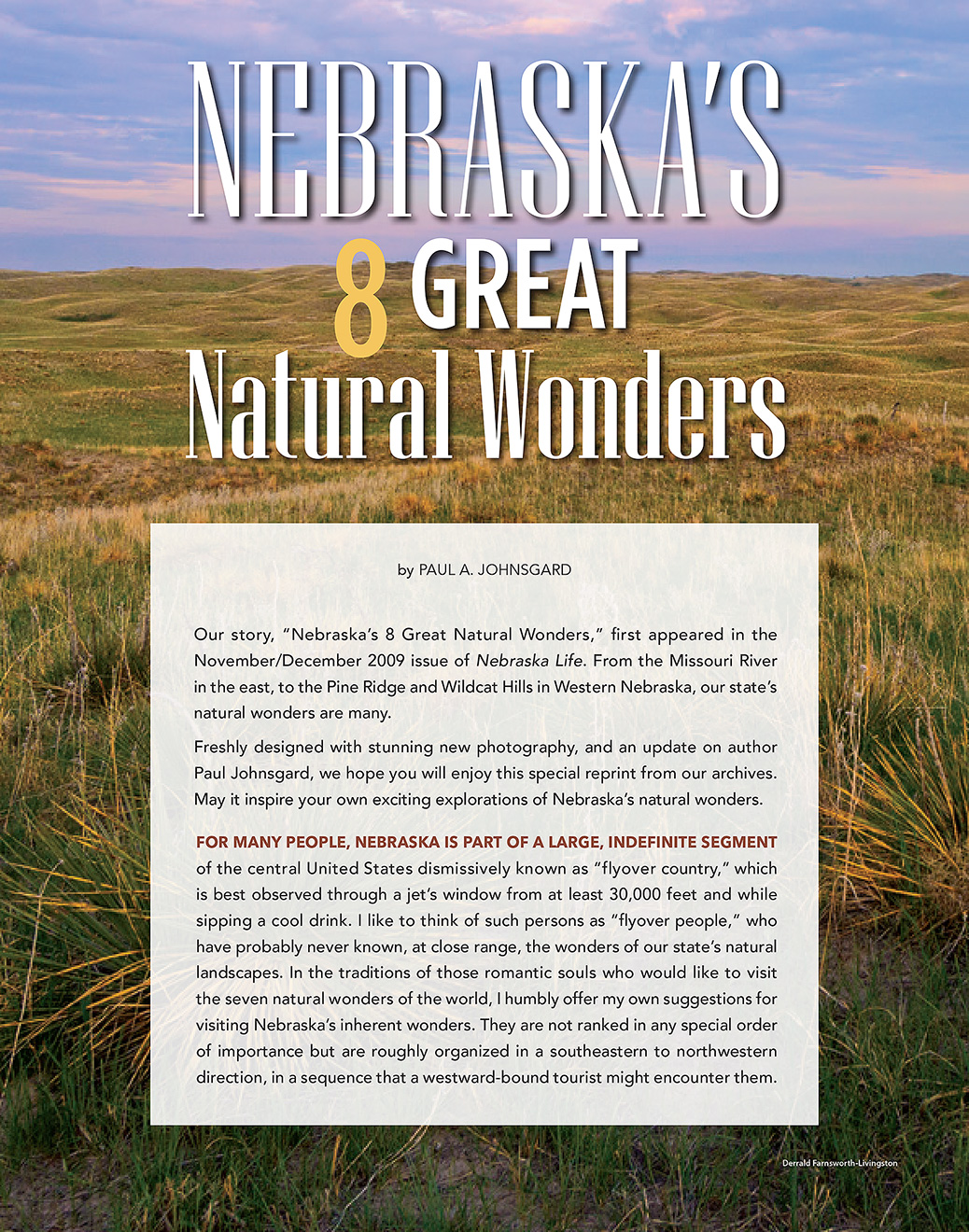 Nebraska Life - January/February 2020 - 8 Wonders of Nebraska - Contributed Photography. -  Picture